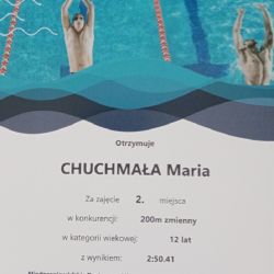 II miejsce w konkurencji 200m st_zmiennym