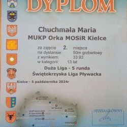 II m na 50 m st. grzbietowym