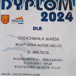 II m. na dystansie 100m st. zmiennym